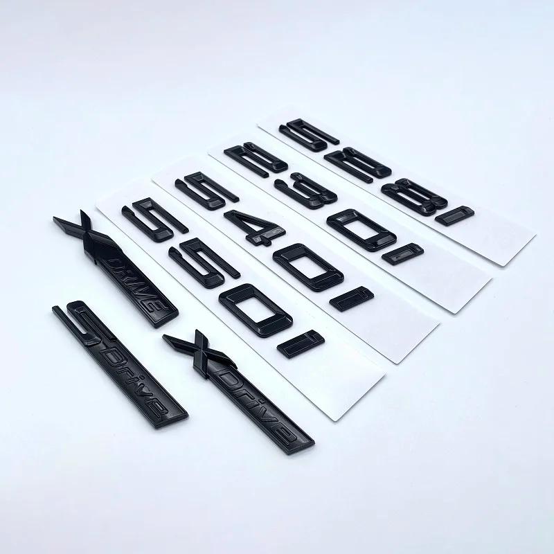 Glossy Black Letter 520i 523i 525i 528i 530i 535i 540i Emblem For BMW 5 Series E60 E61 F10 F11 G30 Car Trunk Logo Sticker PS9