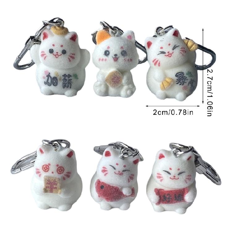 Soft Touch Plush Cat Keychain Handmade Cat Charm Pendant Bringing Fun and Good Fortune Suitable for Daily Party Use