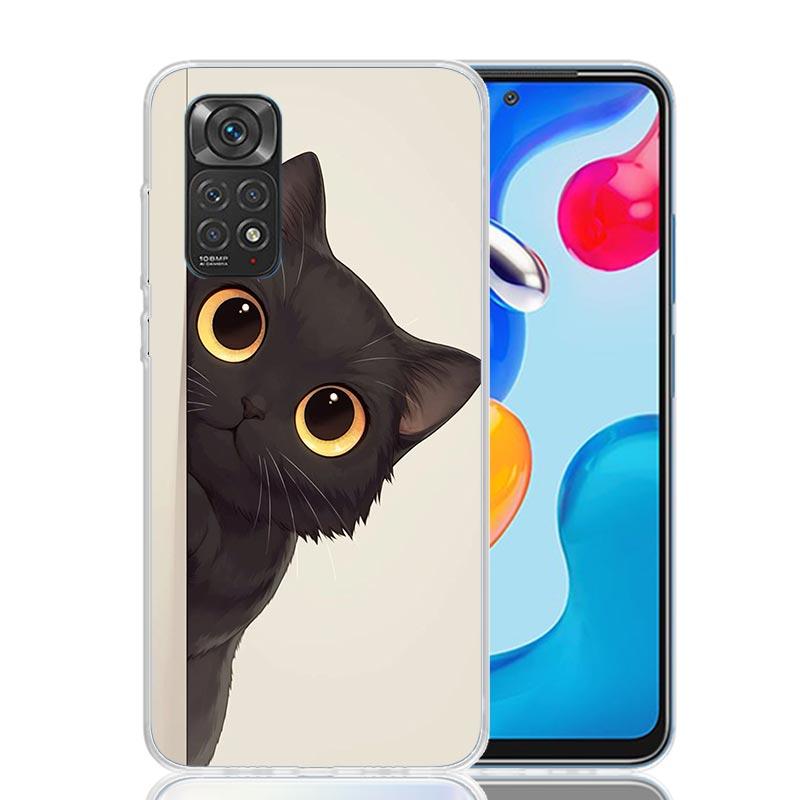 Cat Cute Kitten Cartoon Phone Case For Xiaomi Redmi Note 15 14 13 12S 12 Pro Plus 11S 11E 11 11T 10S 10 Art Soft Pattern Cover R