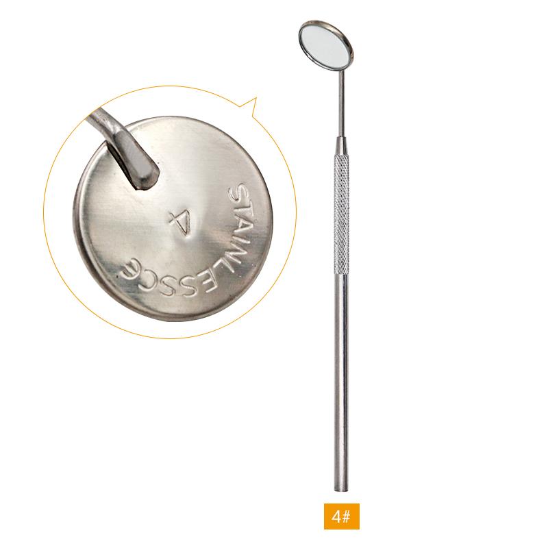 Dental Mouth Mirror Stainless Steel Handle Oral Reflector Eyelash Extension Tool 2 Sizes Dentist Equipment