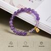 S925 Sterling Silver Zodiac Ox Amethyst Beaded Bracelet for Women