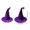 Elegant Witch Hat Soft And Nonwoven Fabric Folded Design Wizard Hat For Halloween Costumes Parties Hats 2pcs