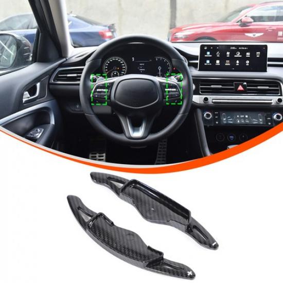 ABS Carbon Fiber Gear Paddles Shifters For Hyundai Elantra Sonata Genesis G70 US