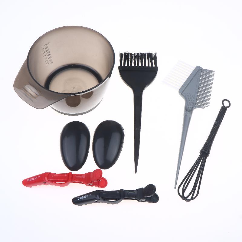 9Pcs/Set Hairdressing Brushes Bowl Comb Clips Salon Hair Color Dye Tint Tool Set Hair Coloring Bleaching Dye Diy Tools