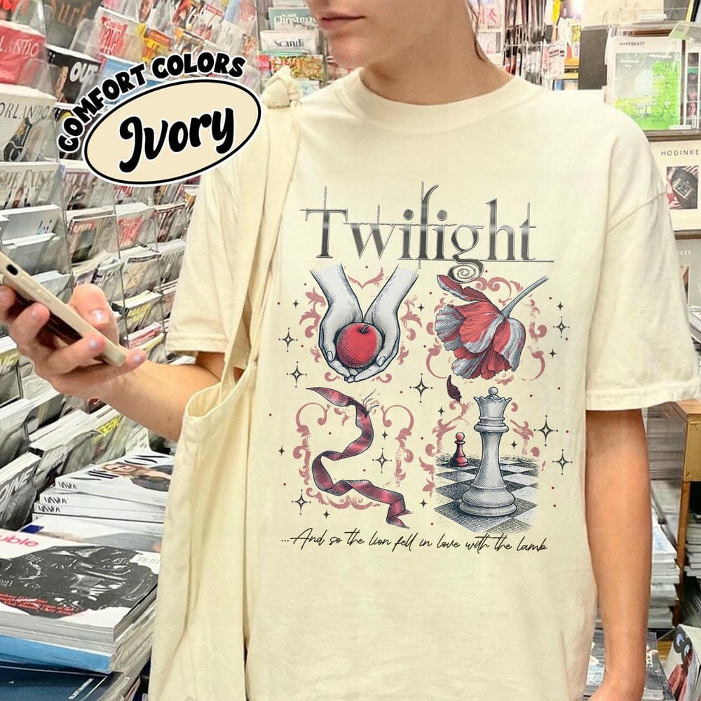 Vintage Dark Academia Bookish Literary Shirt Twilight Inspired Book Cover Aesthetic Comfort Shirt Social Unisex Top Streetwear