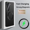 Ultra Thin Matte Metallic Paint Fold For  Magnetic Case For Samsung Z Fold 7 6  4 3 ZFlip 7 6  4 Wireless Charge Cover