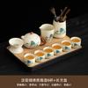 Chinese Ru Kiln High-end Tea Set, Household Brewed Tea, Light Luxury Ceramic Kung Fu Teapot, Portable Teacup, Tea Tray