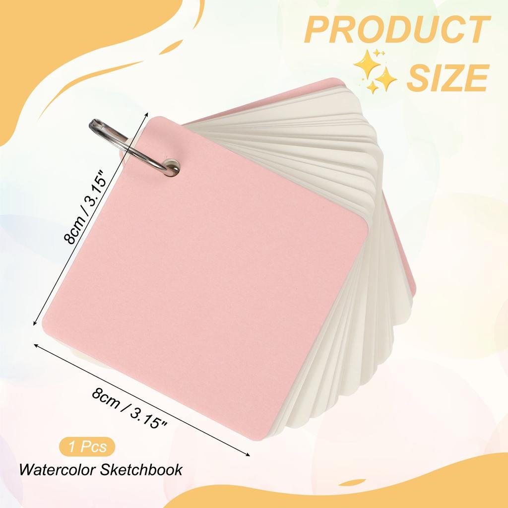 1/2Pcs Loose Leaf Hardcover Pocket Watercolor Sketchbook 230GSM Blank Travel Journal Sketch Book for Writing Drawing Painting