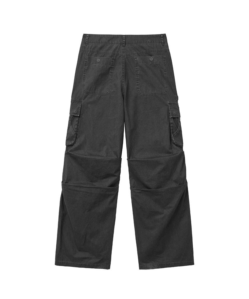 INTEMPOMOOD [Summer Fabric] Recon Fade Cargo Pants_Charcoal