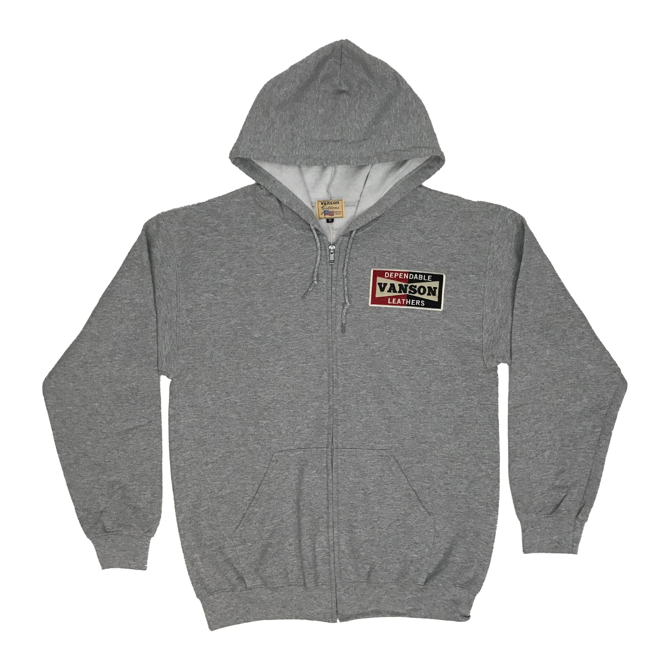 

Vanson CUSTOMS Sweat Full-Zip Hoodie -884V449- (JP, Alphabet, L, Gray)