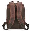 Retro Men's Crazy Horse Leather Backpack Laptop Backpack Leather Daypack Large Capacity Male Travel Backpack With USB Cable
