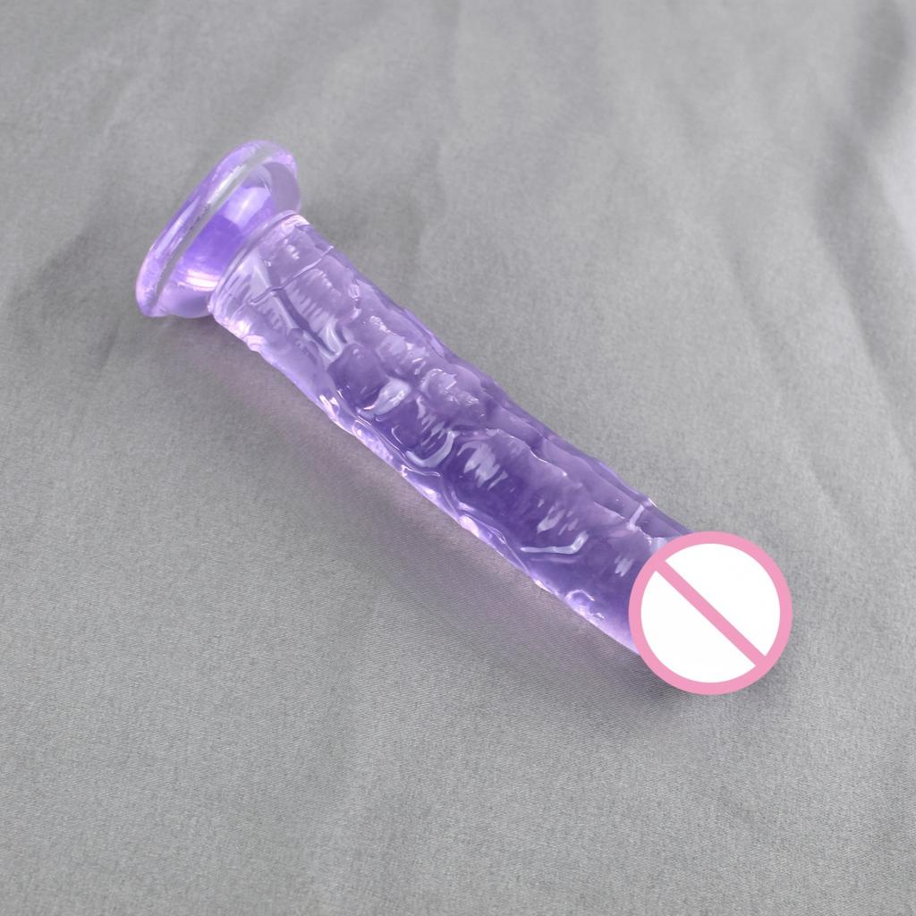 Large Crystal Clear Jelly Realistic Dildo Penis Dick Anal Plug Vaginal Anal Stimulation Suction Cups Masturbator Adult Sex Toys