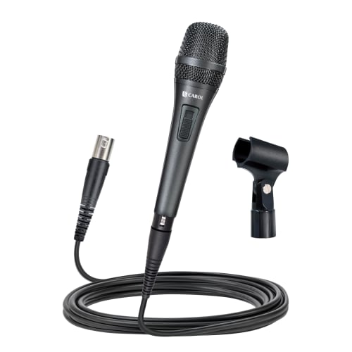 CAROL AC-910S Professional Vocal Microphone, XLR Dynamic, Unidirectional, with Patented AHNC Active Noise Cancellation Technology, for Singing, Karaok
