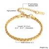 Fashion Accessories, Stainless Steel Twist Bracelet Bracelet 18K Gold Women'S Jewelry