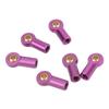 6Pcs Aluminum Alloy M3 Link Rod Tie Rod End Ball Head Joint Holder for 110 RC Car Purple