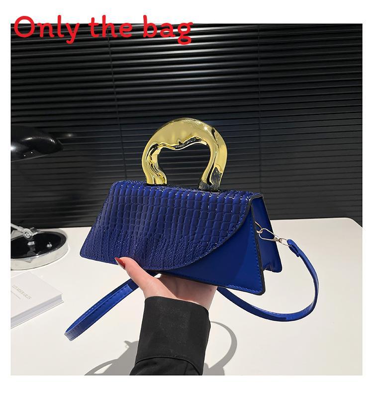 Crocodile Skin Style Girls Handbag Summer Pu Square Shoulder Bag With Phone Pocket For Casual Use