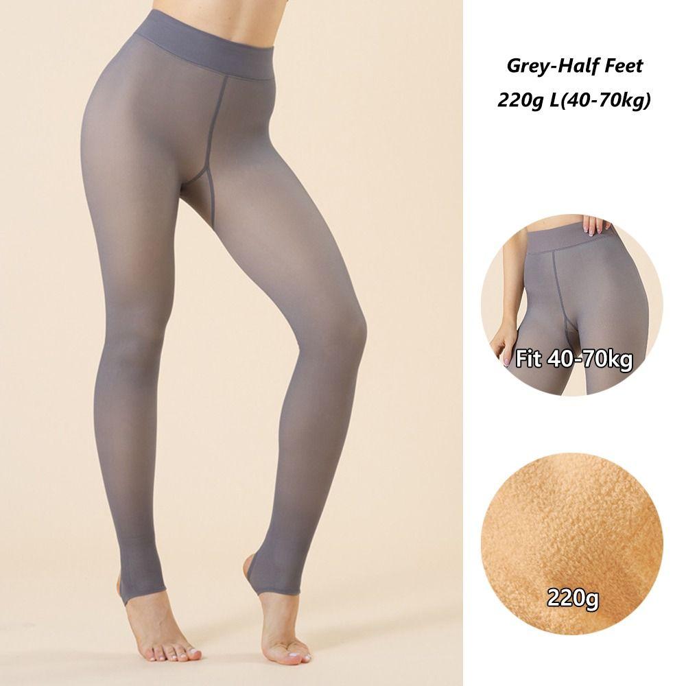 Thick Fake Translucent Leggings High Waist Thermal Stockings Winter Warm Pantyhose for Women