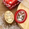 Christmas Series Embossed Christmas Tree Lacquer Seal Head Brass Carving Wax Seal Decoration Gift for Lacquer Lovers