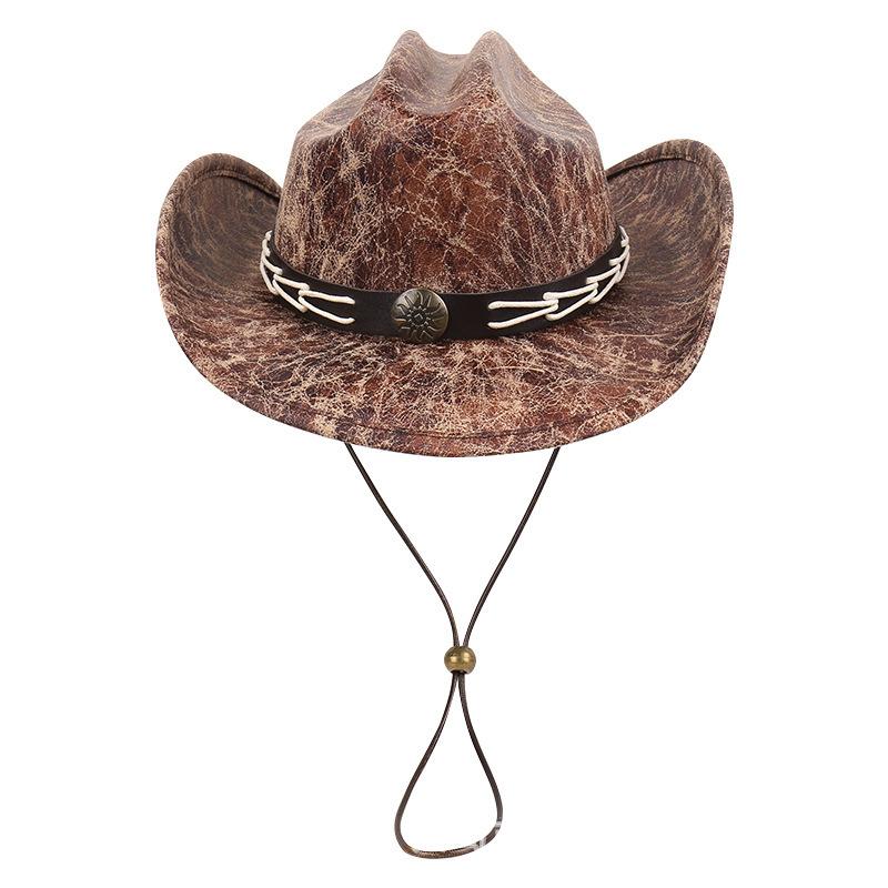 Western Cowboy Hat Outdoor Knight Show Sunscreen Hat Men's and Women's Travel Camping Fashion Suede Jazz Hat