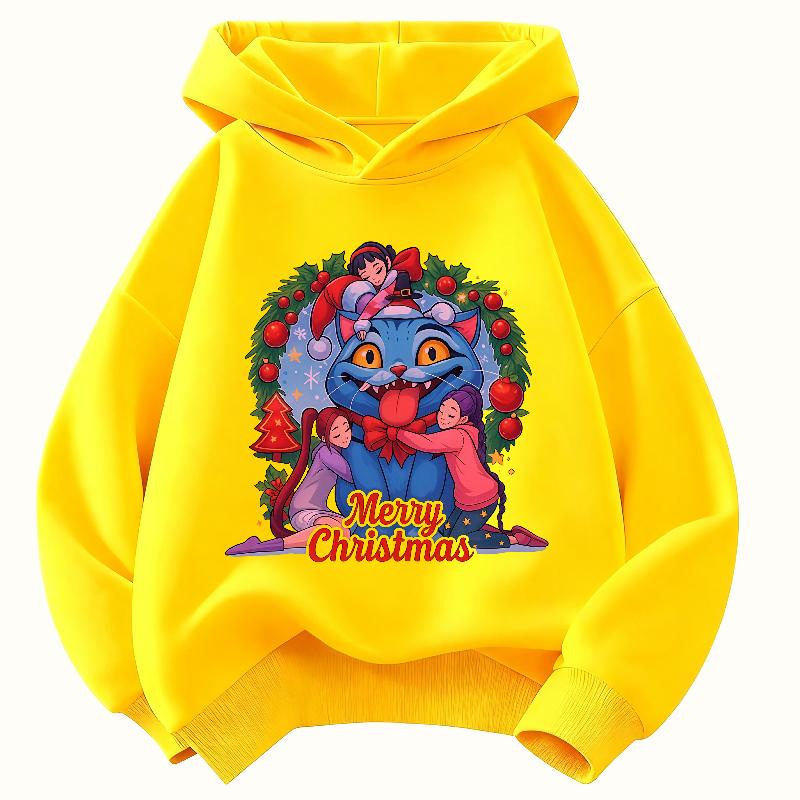 Christmas Gift KPOP Demon Hunter Children's Hoodie Boys' and Girls' Clothing Autumn and Winter Warm Children's Hooded Sweatshirt
