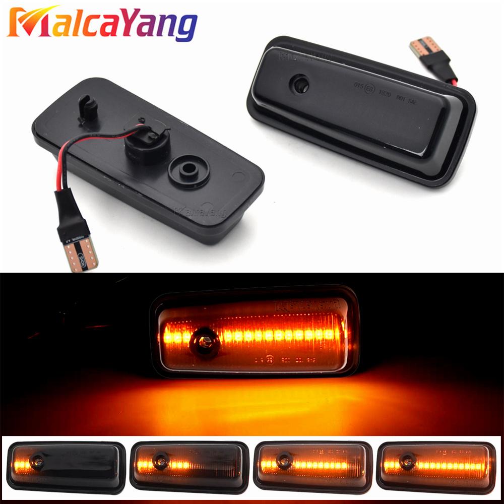 For Mercedes-Benz G-Class W463 W461 G500 G550 G55 G63 G65 1986-2001 2002 Dynamic Ambe LED Side Marker Turn Signal Light 2 Pieces