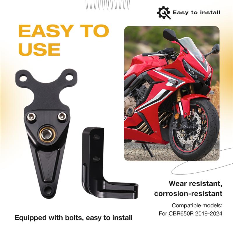 Motorcycle Steering Stabilizer Bracket Kit For Honda CBR650R CBR 650R 2019-2024 Damper Mounting Bracket Kit