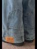 Inverted Design Hip-Hop Street Jeans for Men - Loose, Straight Fit