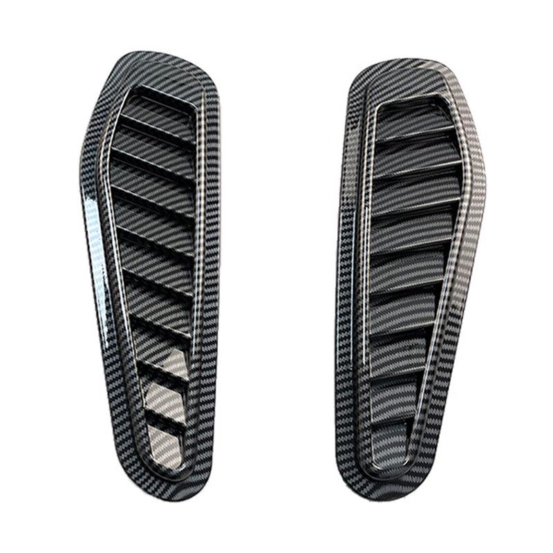 ABS Universal Car Decorative Fake Air Outlet Hood Decorative Air Flow Intake Hood Scoop Bonnet Vent Cover Stickers Styling