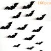 3d Bats Wall Stickers 4 Sizes Halloween Decorative Decals Wallpaper For Walls Doors Glass Tiles