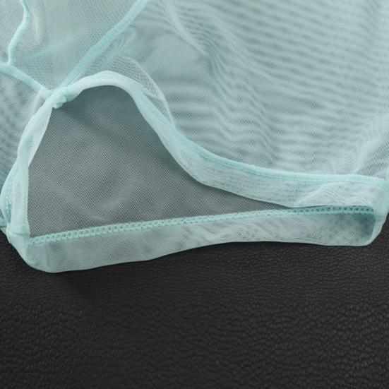 Men Underpants Breathable Solid Color Lint Free Friendly to Skin Elastic Waist Inside Wearing Polyester Quick Dry Mesh Men Boxers Underpants Gift