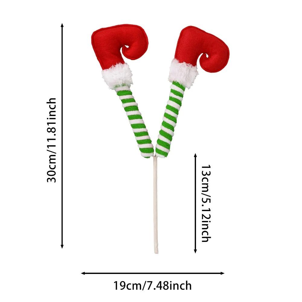 Plush Stuffed Christmas Ornaments Multi Scene DIY Accessories Christmas Tree Ornament with Fixed Wire Light Weight