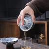160ml Chinese Ceramic Gaiwan Teacup Handmade High-footed Blue and White Porcelain Tea Tureen Travel Portable Tea Bowl Teaware