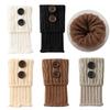 Button Detail Boot Toppers Crochet Knitted Boot Socks  Leg Warmers for Leggings/Jeans