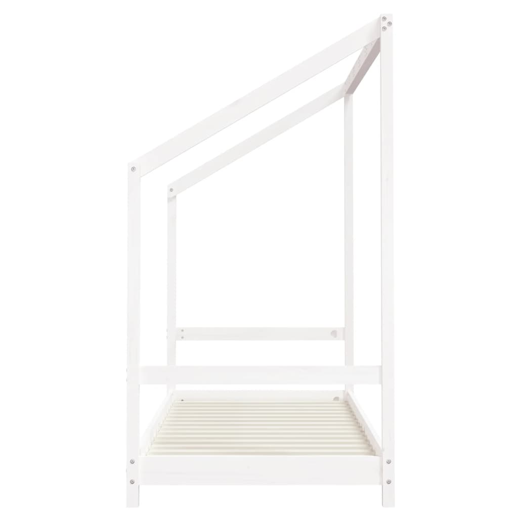 Kids Bed White 80 x 200 cm Solid Pine Wood