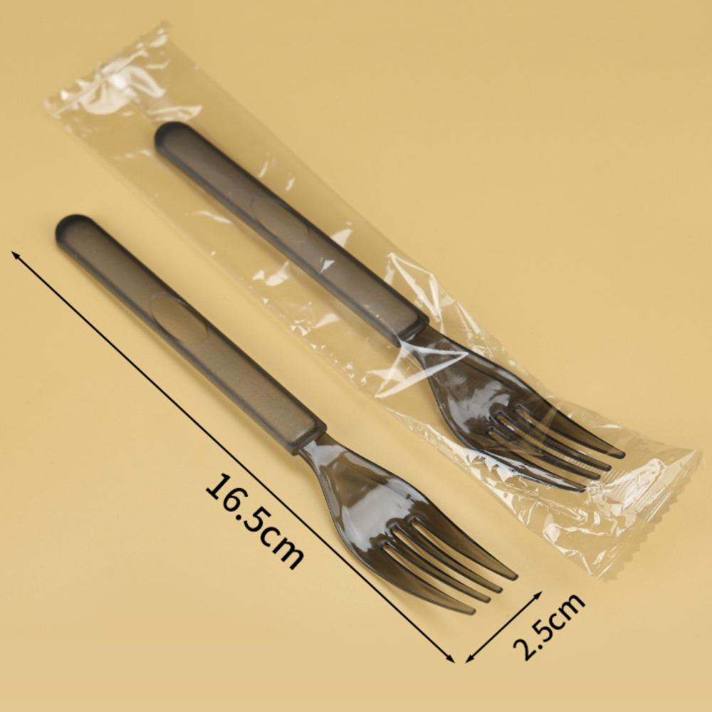 100Pcs Eco-Friendly Ice Cream Spoons Transparent Plastic Spoon  Outdoor Camping