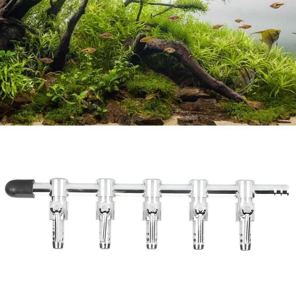 Fish Tank Stainless Steel Control Valve Aquarium Air Flow Control Fish Tank Accessories5 Head