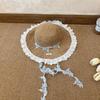 Summer Hand-woven Beach Seaside Sun Hat Wide Brim Sweet Face Small Sun Hat