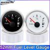 52mm Fuel Level Gauge 2inch Waterproof Pointer Fuel Meter 0-190ohm 240-33ohm Oil Tank Meter with Alarm Red Light for Car Yacht