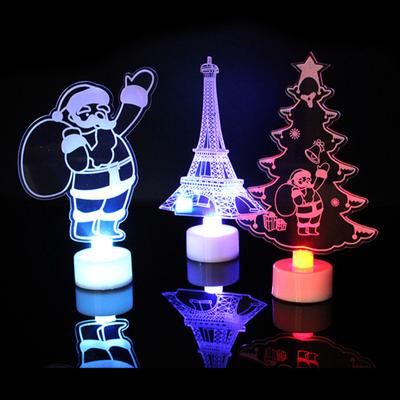 Bunte Weihnachtsschmuck Schneemann Weihnachtsmann Weihnachtsbaum LED dekorative Lichter Partyzubehör