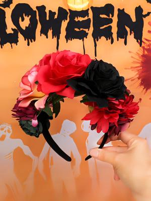 1 buc Coroană de flori mexicane personalizată Ziua Morților Piesa de cap Hawaiian BOHO Frida Floral Halloween Party Bentiță