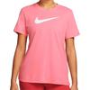 Nike Swoosh Solid Logo Print Casual Running Breathable Sports Crew Neck Short Sleeve T-Shirt Women Tops Peach DJ0931-668