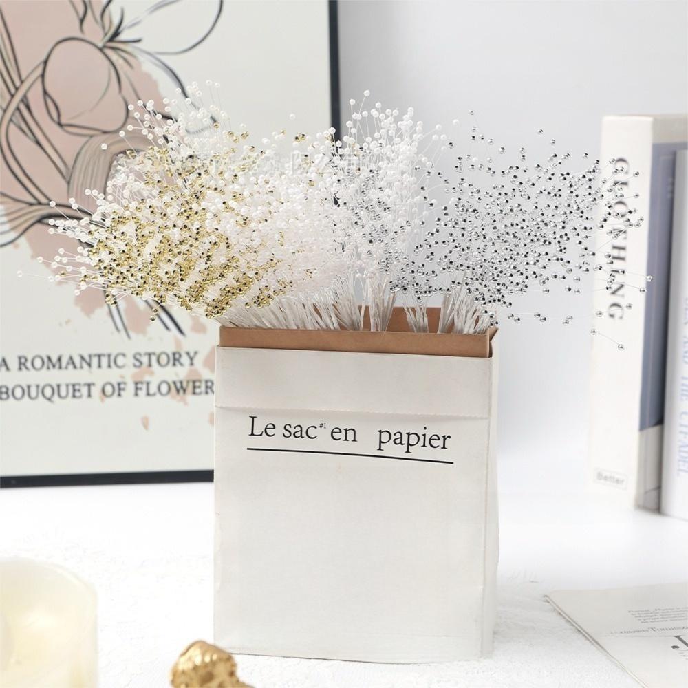 Plastic Artificial Pearl String Bouquet DIY Crafts Supplies Artificial Flowers  Home Decoration