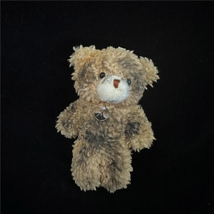 Colorful Dirty Bear Keyring Decoration Plush Animal Charm Keychain Fashionable Key Holder Hanging Toy for Bag Purse
