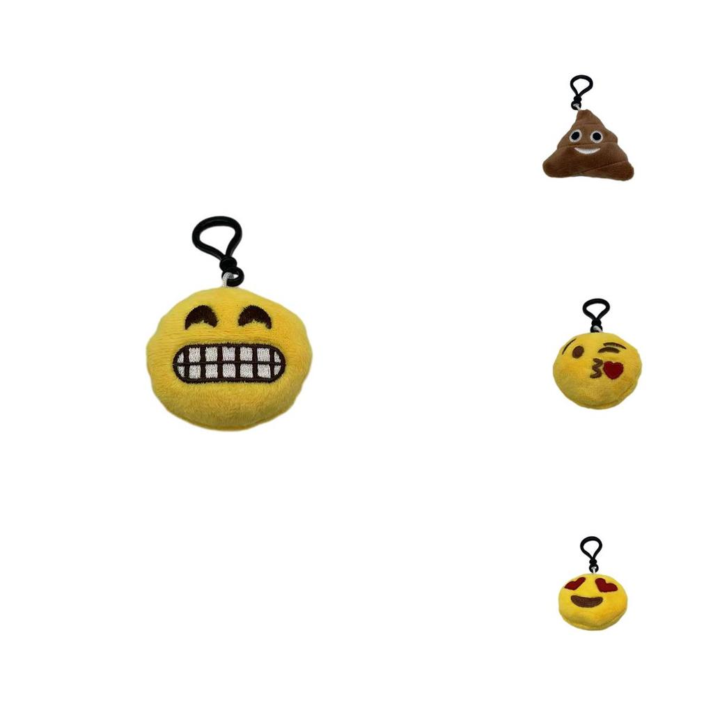 Soft Emoji Plush Keyring With Pp Filling For Mobile Phone Pendant And Gift For Kids And Teens