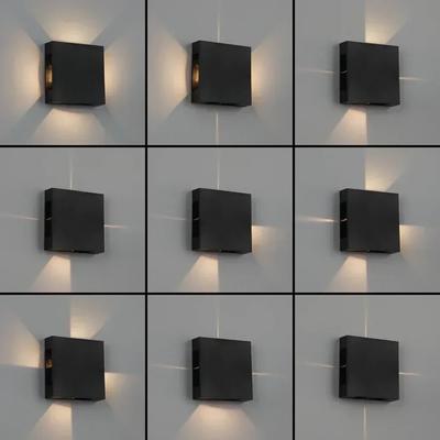 Neue stilvolle und elegante moderne wasserdichte IP65-Würfel-LED-Außenwandleuchte - perfekte stilvolle Ergänzung für Innen- und Außendekoration