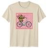 Bicycle With Hydrangeas Cycling Hobbies Unisexs TShirt Unisexs Tee Graphic