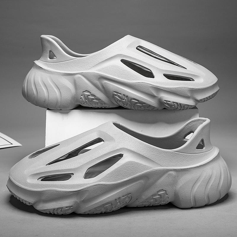 

SYTK Мужские модные новые летние тапочки EVA с мягкой подошвой Cloud Slides Легкие пляжные туфли для мужчин, подходящие для использования в помещении и на открытом воздухе 45 серый