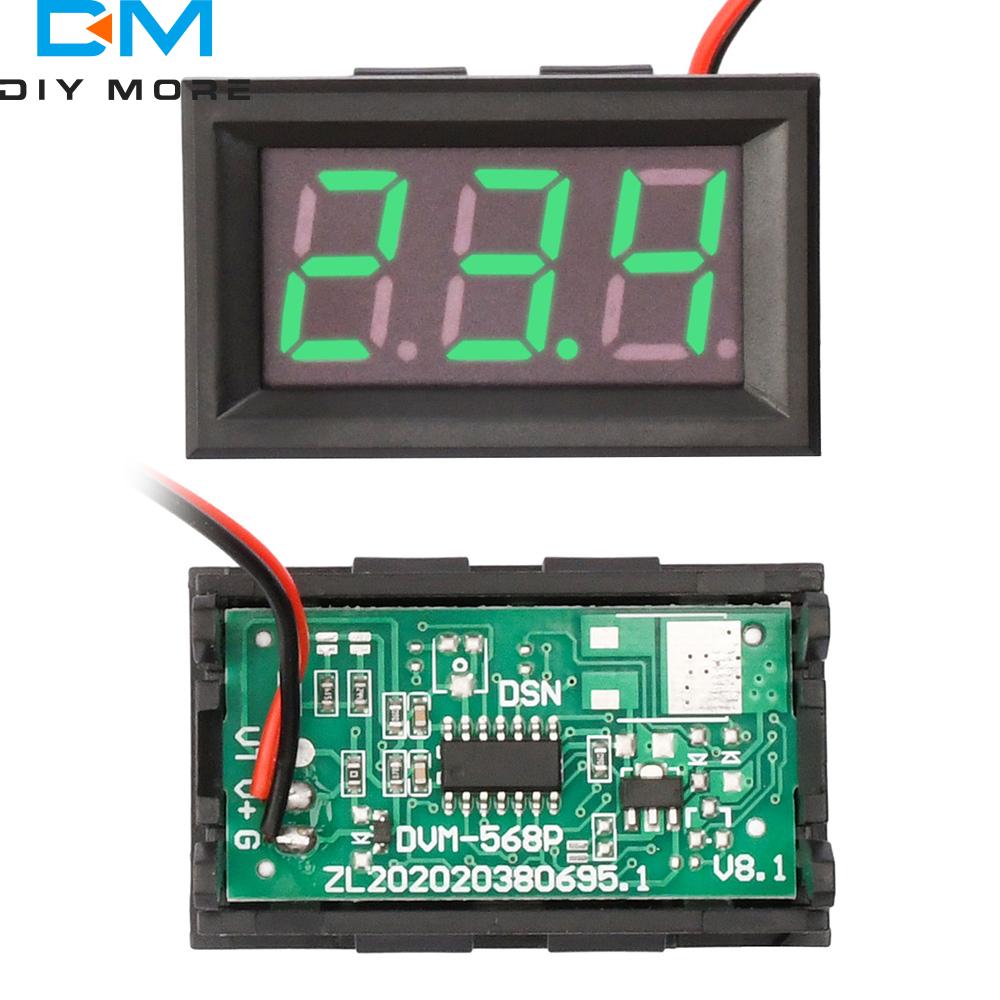 Digital Voltmeter DC 4.5V To 30V Voltage Panel Meter Red/Blue/Green/Orange/White For 6V 12V Electromobile Motorcycle Car