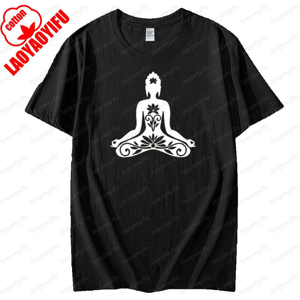 

Unisexdala Buddha Shirt Pray TShirt Meditation Shirt Namaste Tee Tops Yoga Women T Shirt Women Summer Crewneck Cotton Short Sleeve S