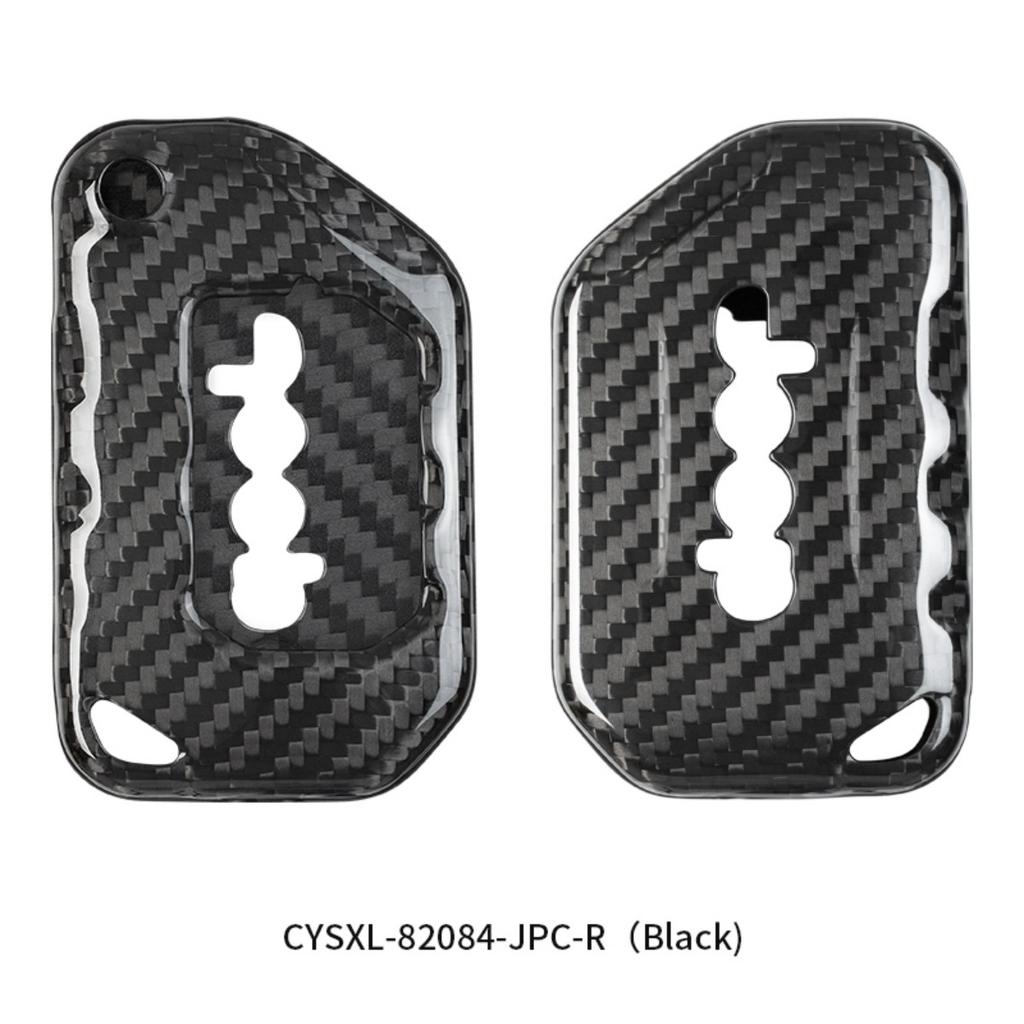 T-Carbon Carbon Fiber Car Key Case Cover Shell For Jeep Grand Cherokee Gladiator Key Cover Car Interior Accessories